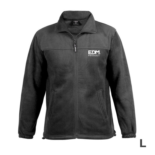 Merchandising casaco polar fleece 280g/mÂ² com ziper edm tamanho-l_0