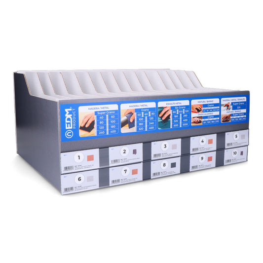 Expositor de cartÃ£o para lixas 49x22x37cm edm_0
