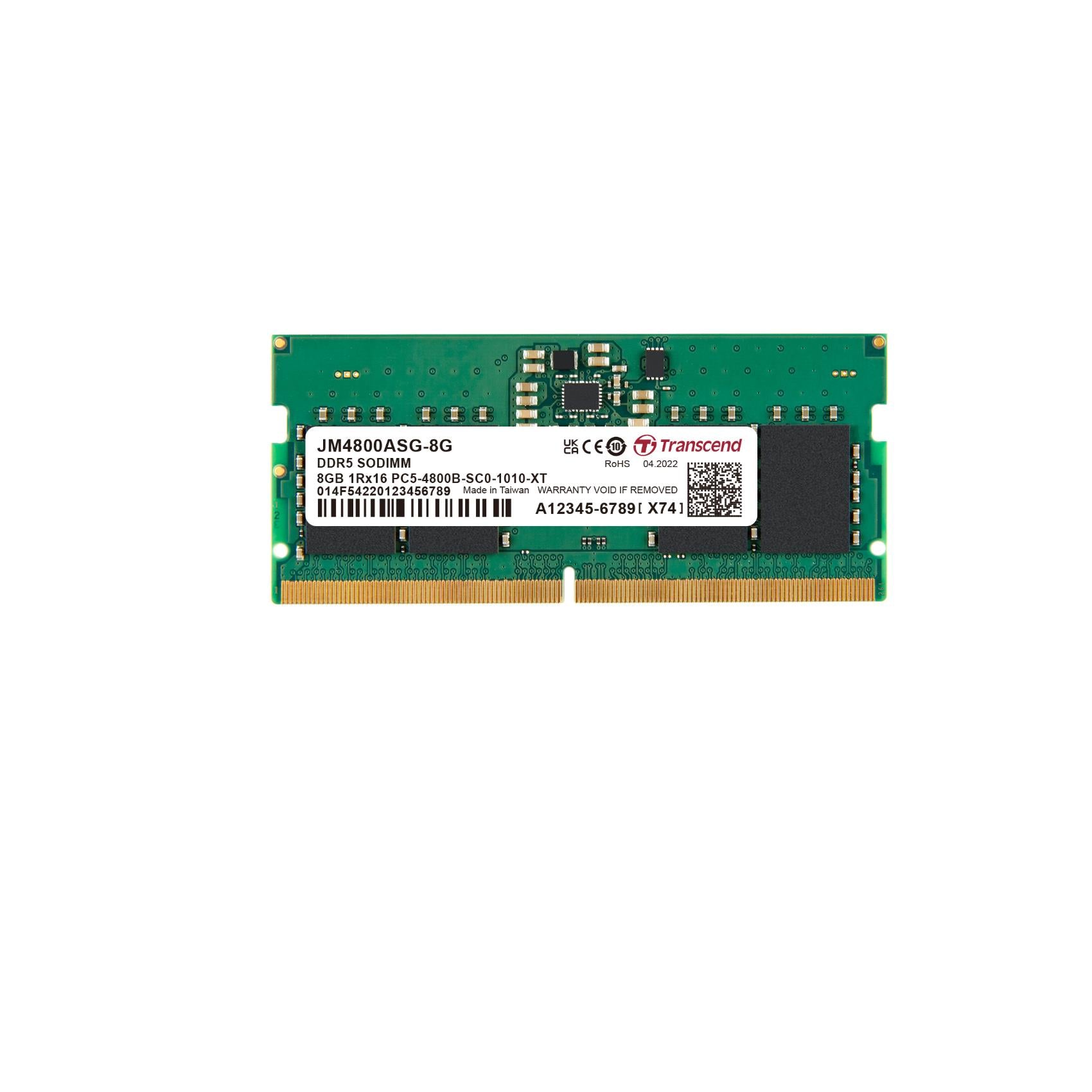 JM4800ASG-8G - DRAM DDR5 SO-DIMM 4800MHz da 8GB, 1Rx16 1Gx16 CL40 1.1V_0