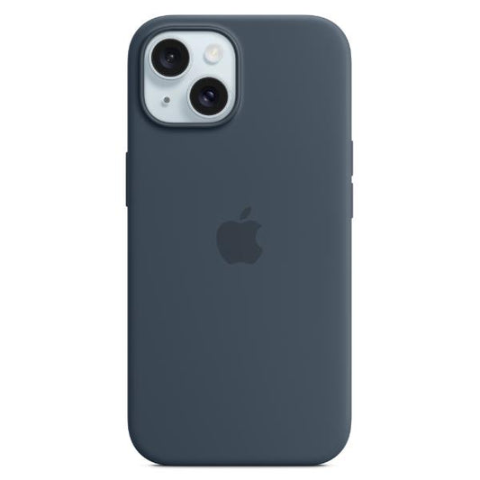 Custodia MagSafe in silicone per iPhone 15 Plus - Blu tempesta_0