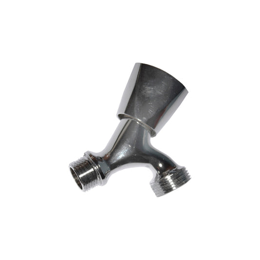 Torneira de mÃ¡quina de lavar roupa simples 1 saida v/ metal cromada 1/2" - 3/4" (embalado)_0