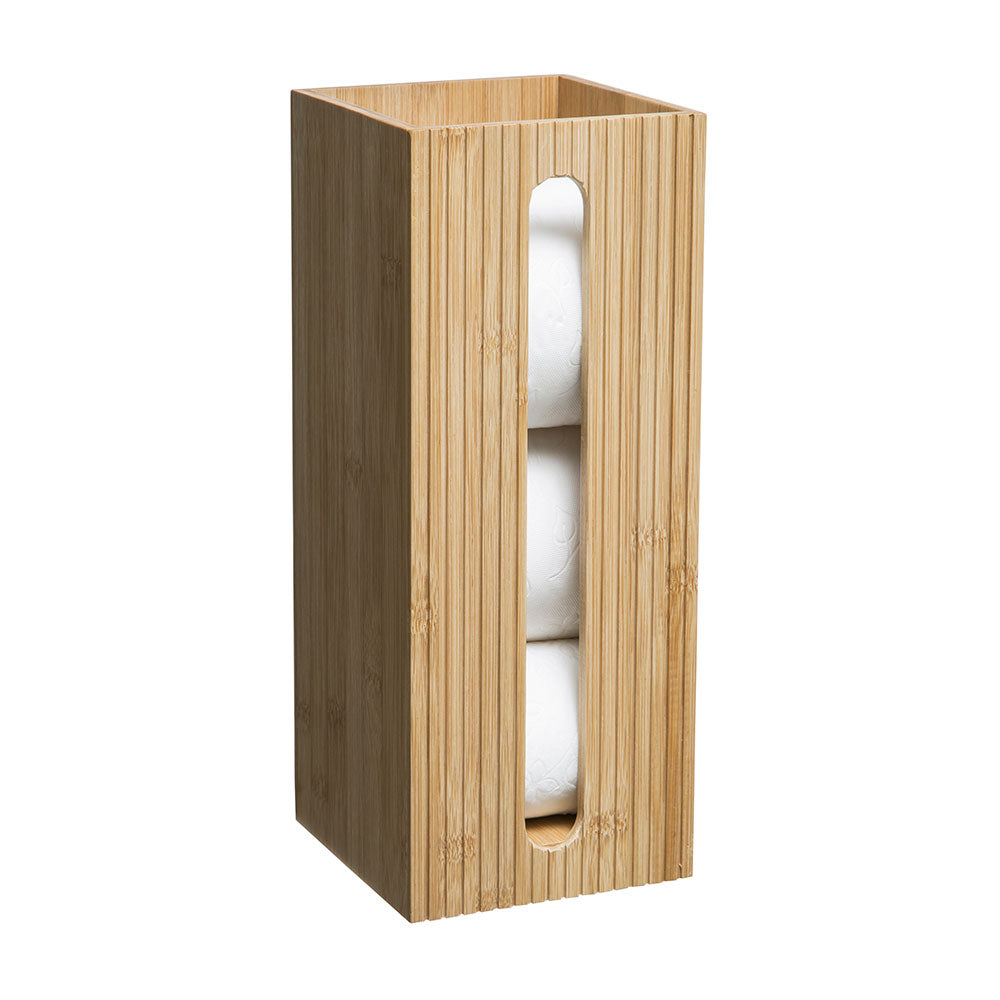 Porta-rolos de reposiÃ§Ã£o wc bambu 36x14.5x14.5cm_0