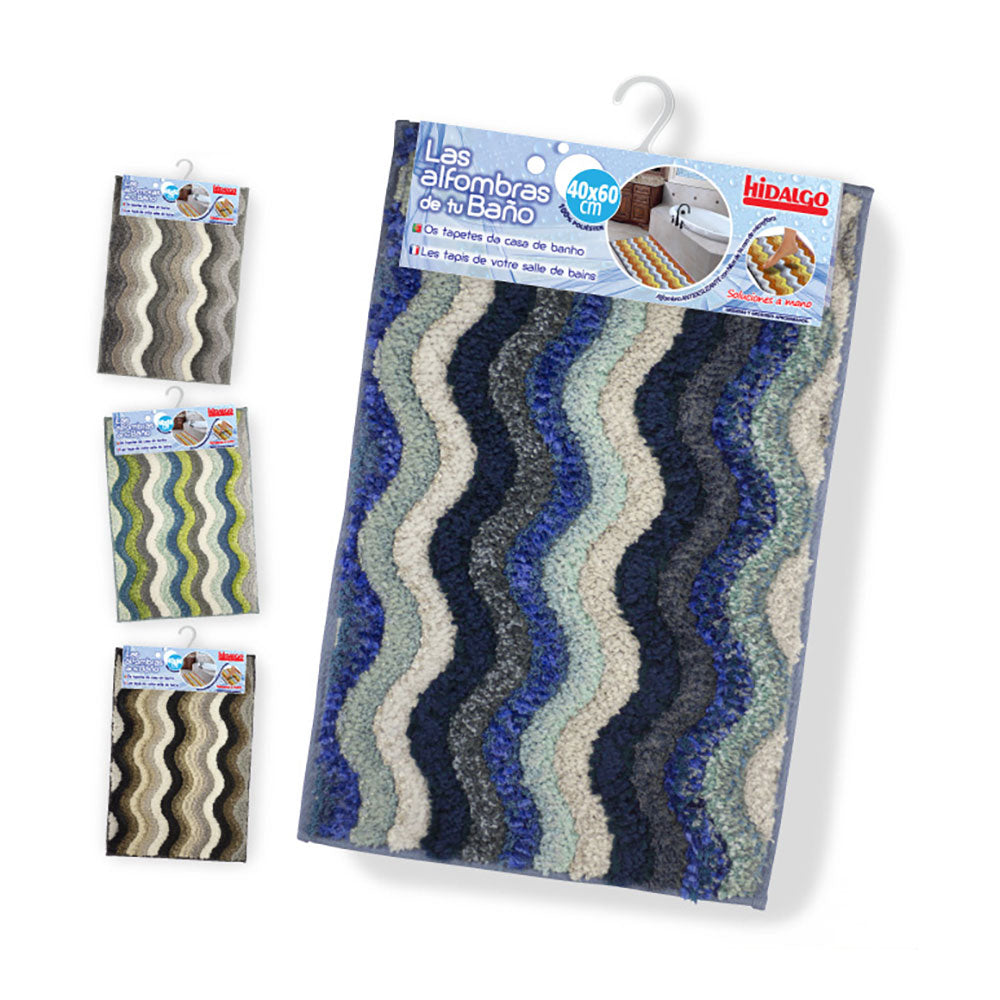 Tapete de banho antiderrapante zig zag, vÃ¡rios modelos, cores variadas, 40 x 60 cm_0