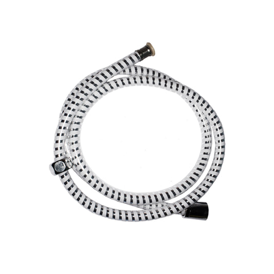 Tubo flexÃ­vel para chuveiro branco/cromado 2m_0
