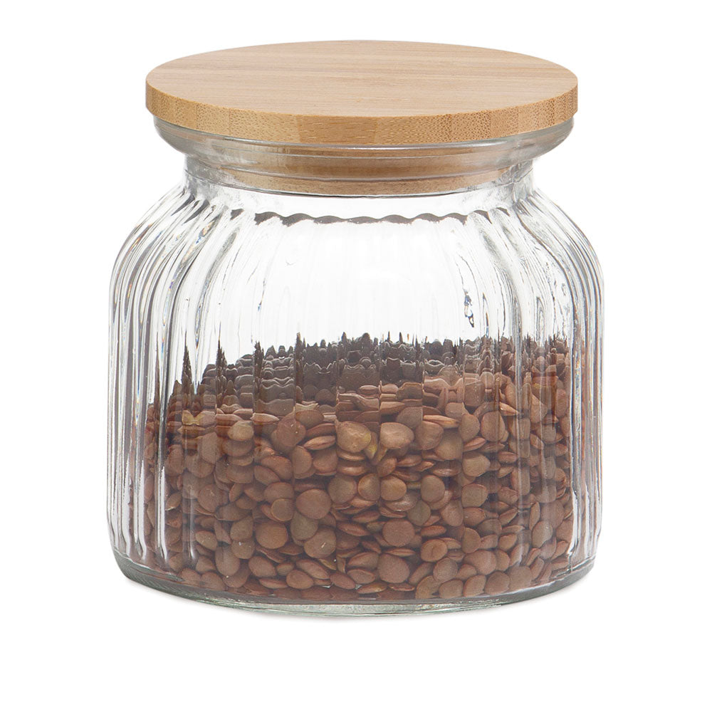 Frasco de vidro e bambu para cozinha 600ml ms72136 andrea house_0