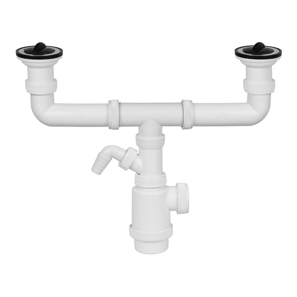 SifÃ£o duplo extensÃ­vel v70 com tomada para mÃ¡quina de lavar louÃ§a + tampas_0
