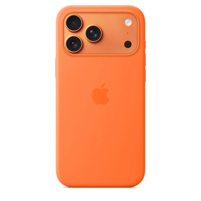 Capa Silicone Apple com MagSafe para iPhone 17 Pro Max Laranja