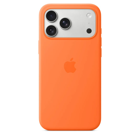 Capa Silicone Apple com MagSafe para iPhone 17 Pro Max Laranja