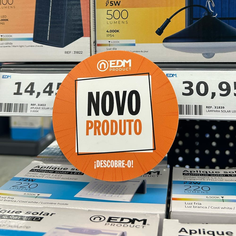 Wobbler novo produto com base laranja Ã¸10 cm_0