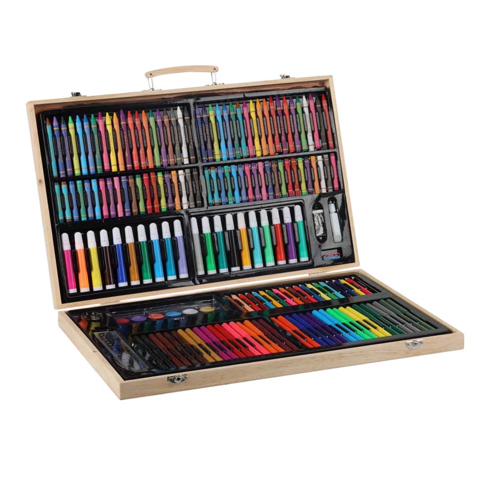 Kit mala arte madeira 180 peÃ§as_0
