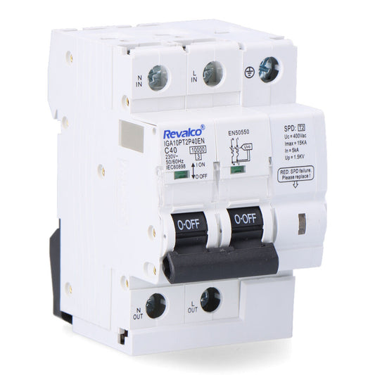 Iga 2p 40a c 10ka proteÃ§Ã£o de sobretensÃ£o permanente cumpre normativa en-50550 e transitÃ³rio 5-15ka 275v_0