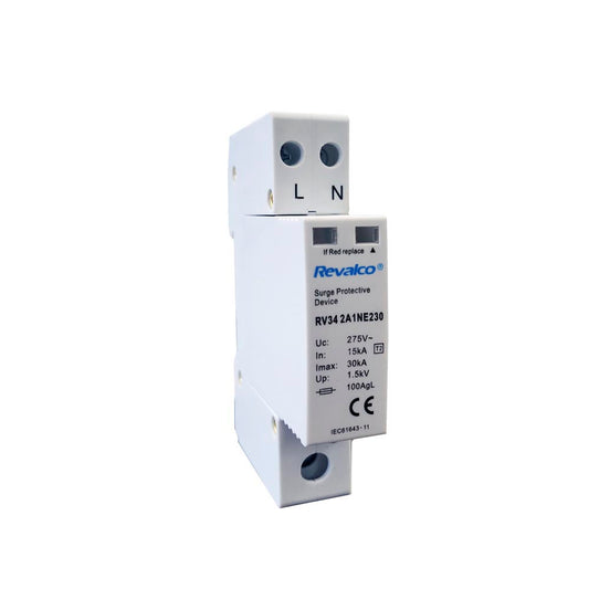 Protetor sobretensÃ£o 1p+n 30ka 275v transitÃ³rio 1 mÃ³dulo (retractilado)_0