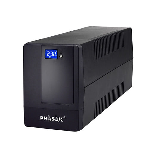 SAI/UPS 1000VA PHASAK DISPLAY LCD AVR 2XSCHUKO PH 9410_1