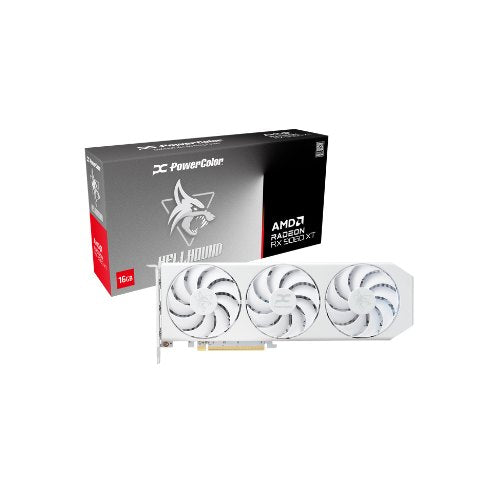TARJETA GRÃFICA POWERCOLOR RX 9060XT 16GB HELLHOUND WHITE_0