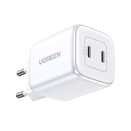 GaN Fast Charger 2 x USB-C 45W QC PD Ugreen CD294 - White_0