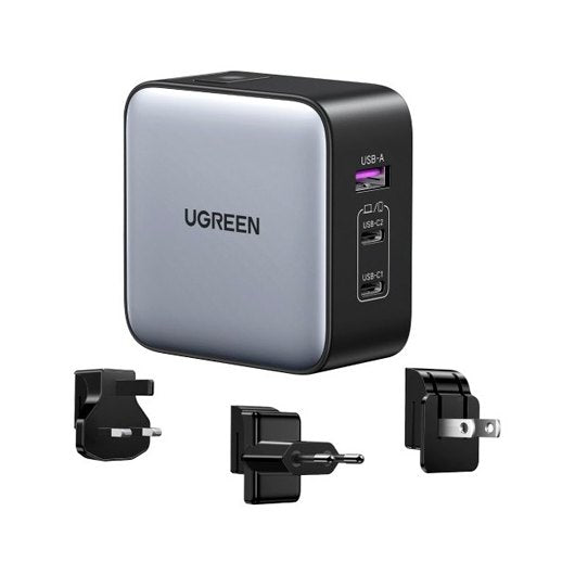 UGREEN USB-A+2*USB-C 65W GaN Worldwide Travel Fast Charger_0
