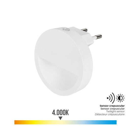 Luz presenÃ§a led 0,5w 5lm 4000k redonda c/ visor. edm_0