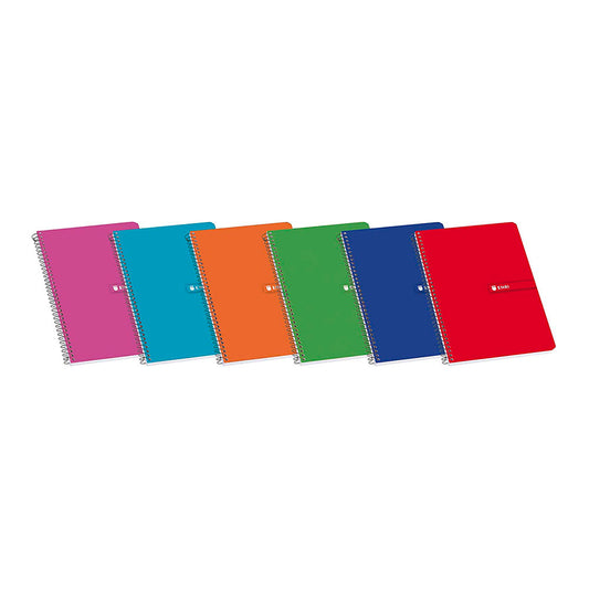 Caderno quadriculado capa normal enri espiral din a5 cores sortidas_0