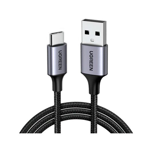 CABLE UGREEN USB-A USB-C ALUMINUM BRAID 1M BLACK_0