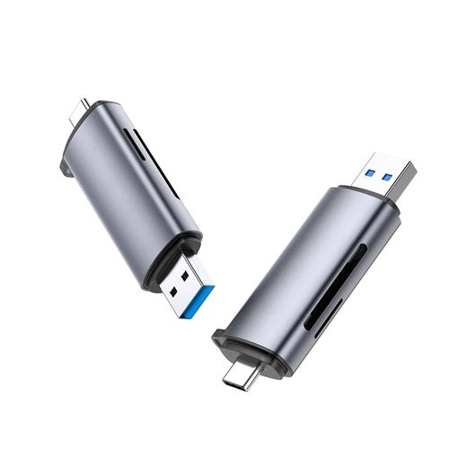 Ugreen CM185 50706 reader for SD / micro SD cards on USB-A 3.0 / USB-C 3.0 - gray_0