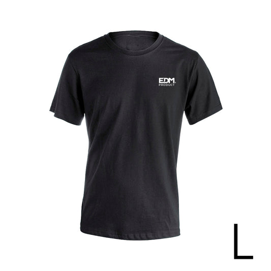 *merchandising* camiseta preta tamanho-l manga curta bordada edm_0