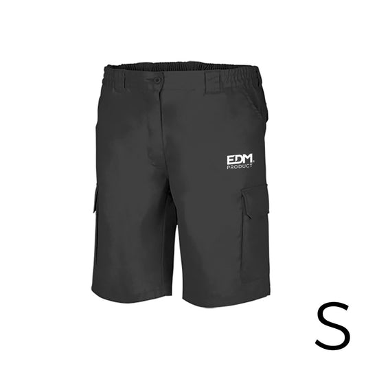 *merchandising* bermuda preta tamanho-s serigrafiada edm_0