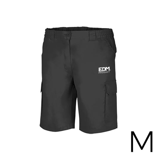 *merchandising* bermuda preta tamanho-m serigrafiada edm_0