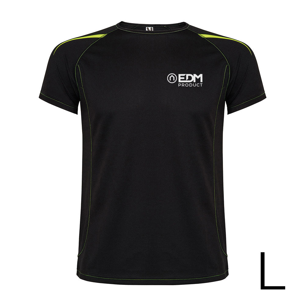 *merchandising* t-shirt desporto preta tamanho-l roly edm_0