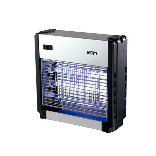 Mata insetos elÃ©trico profissional 2x6w 30mÂ² 26x25,5x9cm cor cromado/preto edm_0