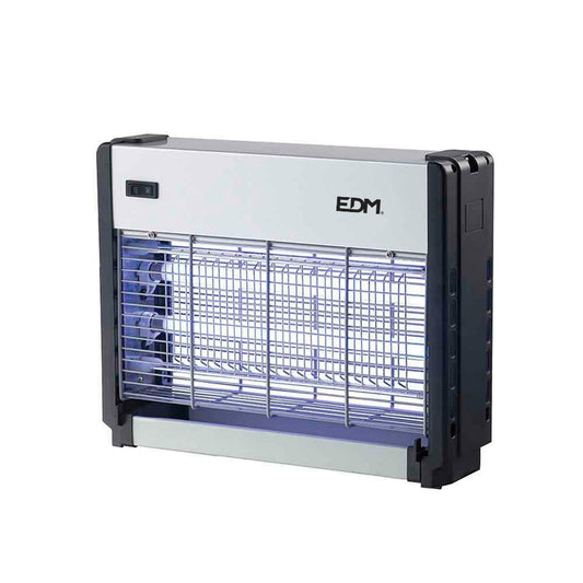 Mata insetos elÃ©trico profissional 2x8w 50mÂ² 33x9x26cm cor cromado/preto edm_0