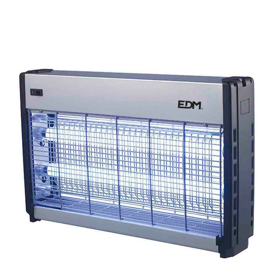 Mata insetos elÃ©trico profissional 2x15w 100mÂ² 49x10x31cm cor cromado/preto edm_0