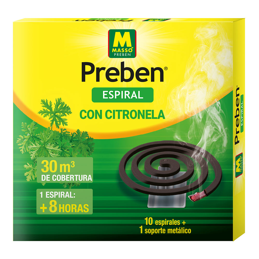 Citronela anti-mosquito espiral, 10 espirales + 1 suporte_0