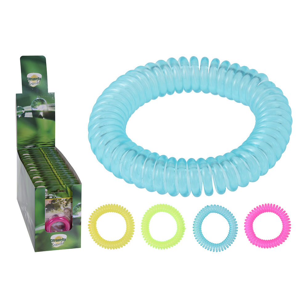 Pulseira espiral anti-mosquitos com citronela. Ã¸6cm cores sortidas_0