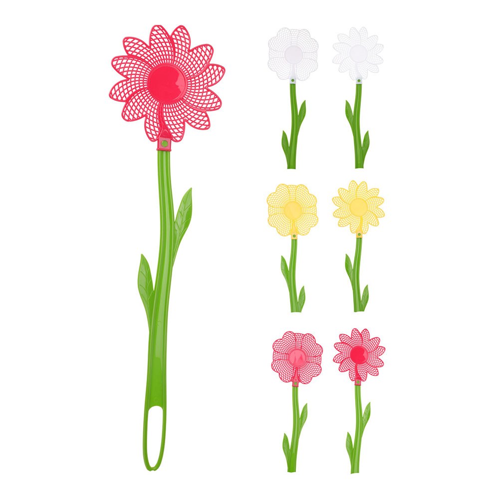 Raquete mata-moscas em forma de flor, modelos/cores sortidas, Ã¸12 x 47 cm_0
