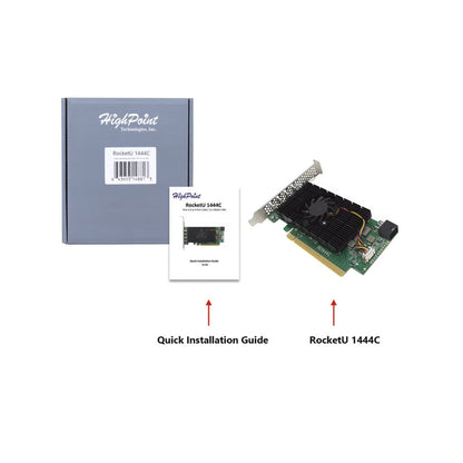 Controladora USB HighPoint RocketU 1444C PCIe x16 USB-C