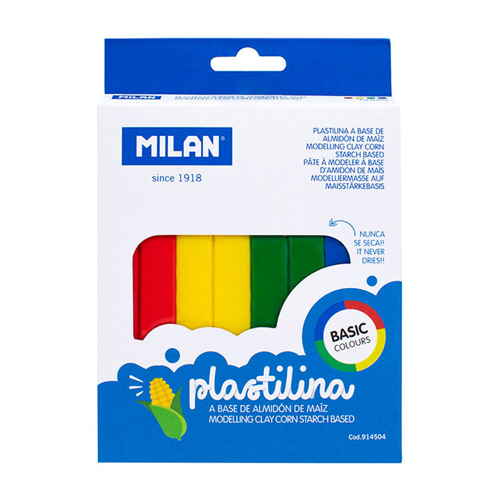Caixa de 4 plasticinas de cor 330g milan_0