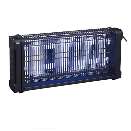 Mata insetos profissional elÃ©trico 2x10w 80mÂ² 43,7x10x26,5cm 340Â° cor preto edm_0