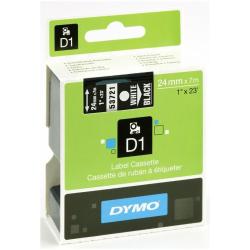 Nastri standard D1 24mmx7m bianco/nero_0