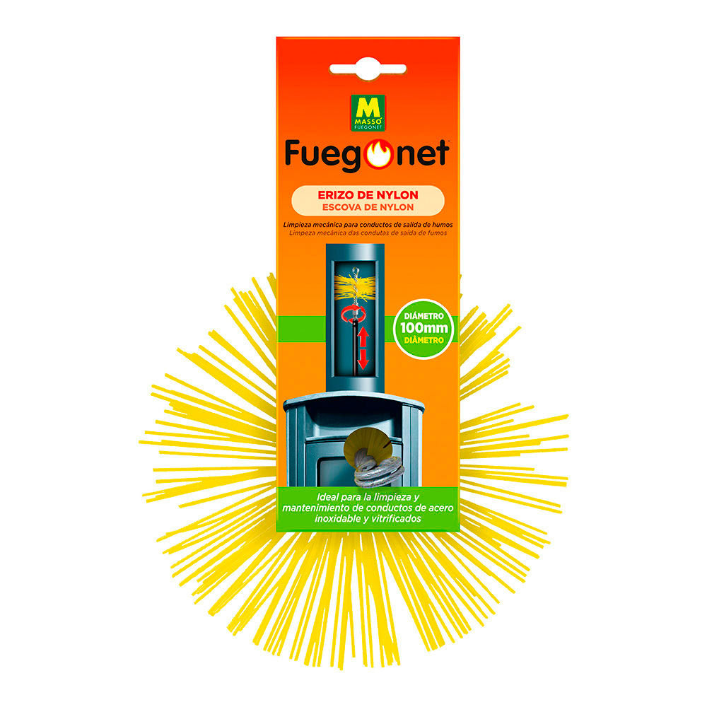 Limpa fuligem ouriÃ§o de nylon Ã¸100mm fuegonet massÃ³_0