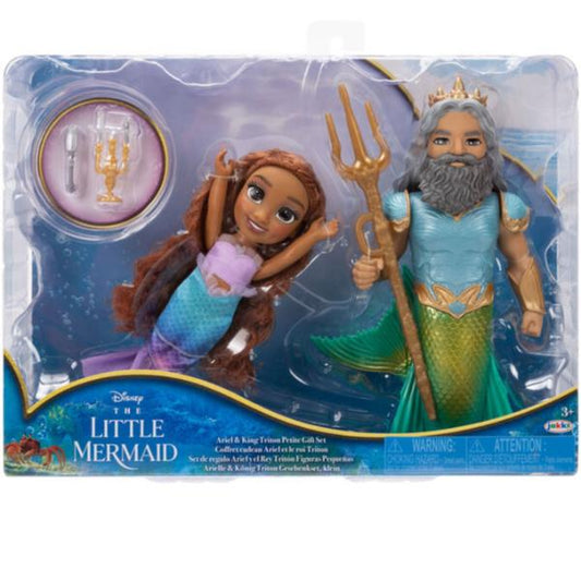MuÃ±eca Ariel + Triton La Sirenita Disney 15cm_0