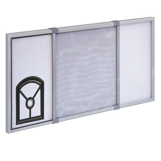 Mosquiteira extensÃ­vel com porta para gatos para janela e porta, cor branca, 2 peÃ§as 70 x 50 cm_0