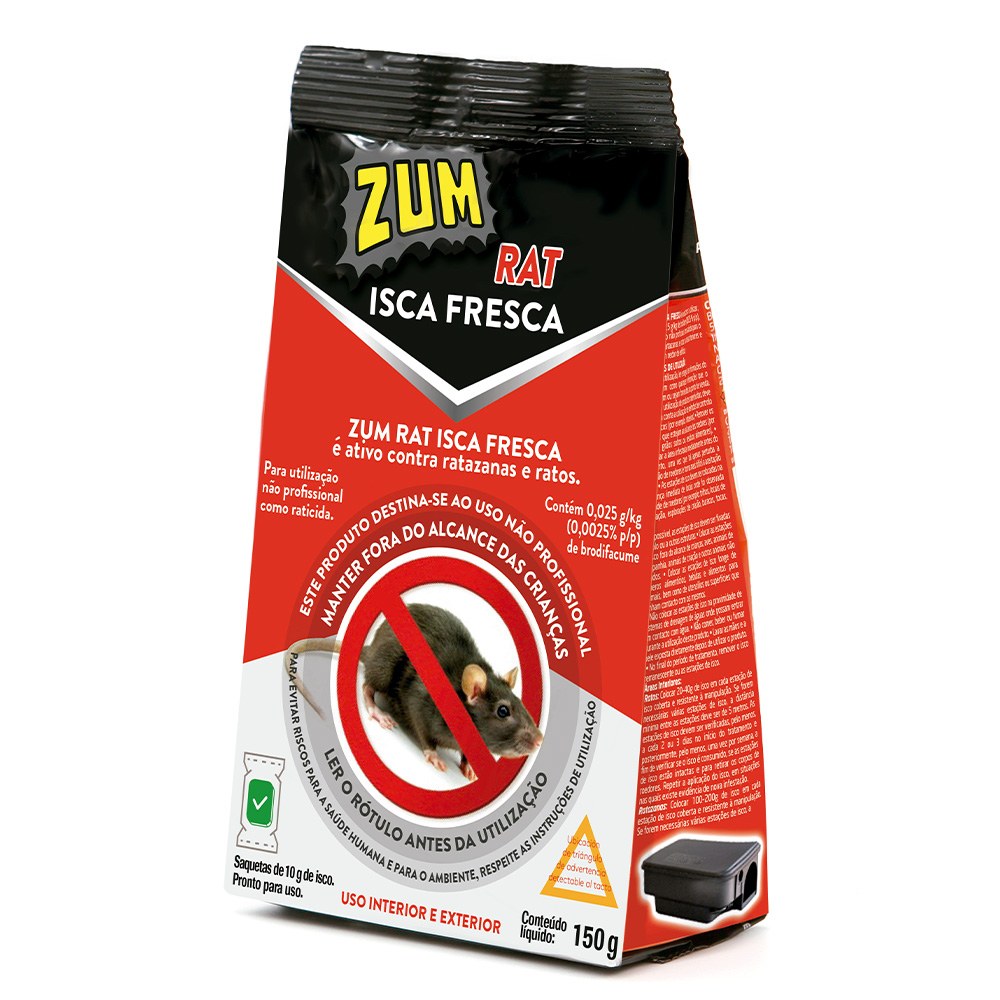 Isca rodenticida fresca para ratos e ratazanas, 150 g pt_0