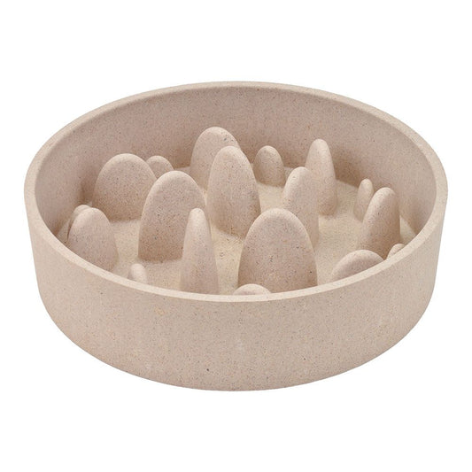 Comedouro bambu, slow, bege, 800 ml, Ã¸17,5 x 17,5 x 5 cm_0