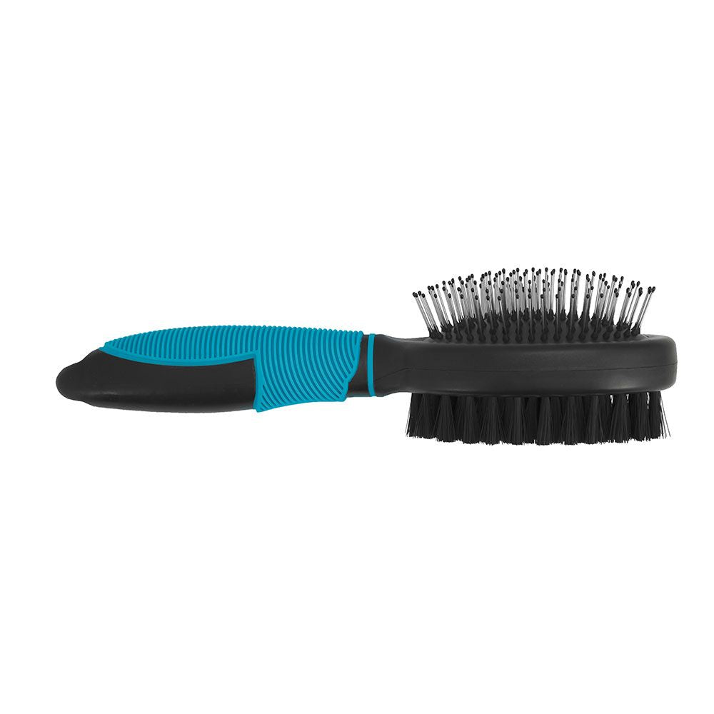 Escova dupla pequena, nylon-metÃ¡lico, dog barber_0