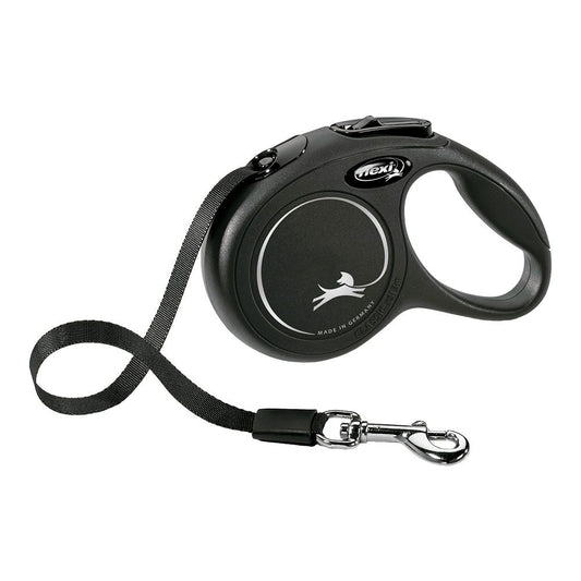 AlÃ§a extensÃ­vel flexi classic preta, fita de 3 m, tamanho xs, atÃ© 12 kg_0
