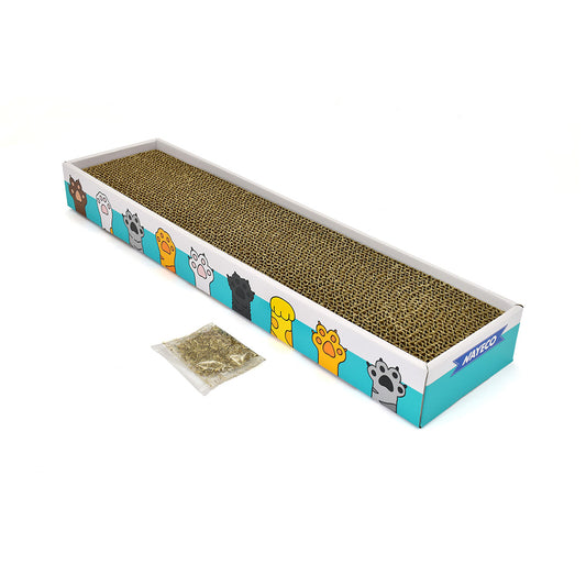 Arranhador para gatos com catnip taby cat 48x13x5cm nayeco_0