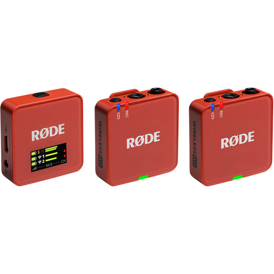 Microfone Sem Fios Rode Wireless GO Gen 3 Vermelho Escuro