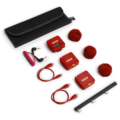 Microfone Sem Fios Rode Wireless GO Gen 3 Vermelho Escuro