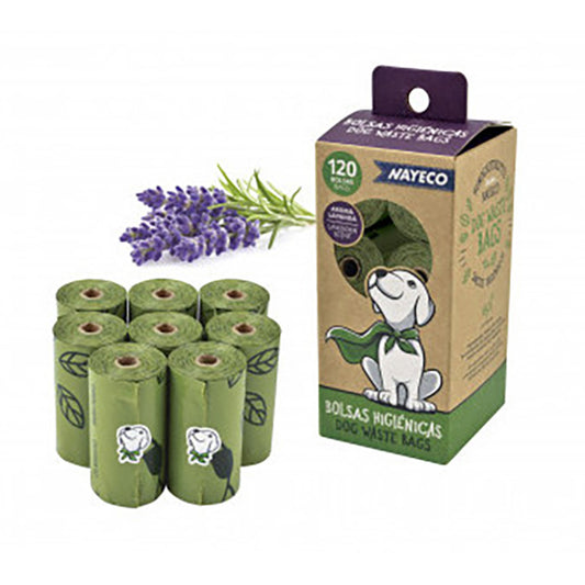 Pack 8 rolos de sacos higienicos aroma lavanda nayeco_0