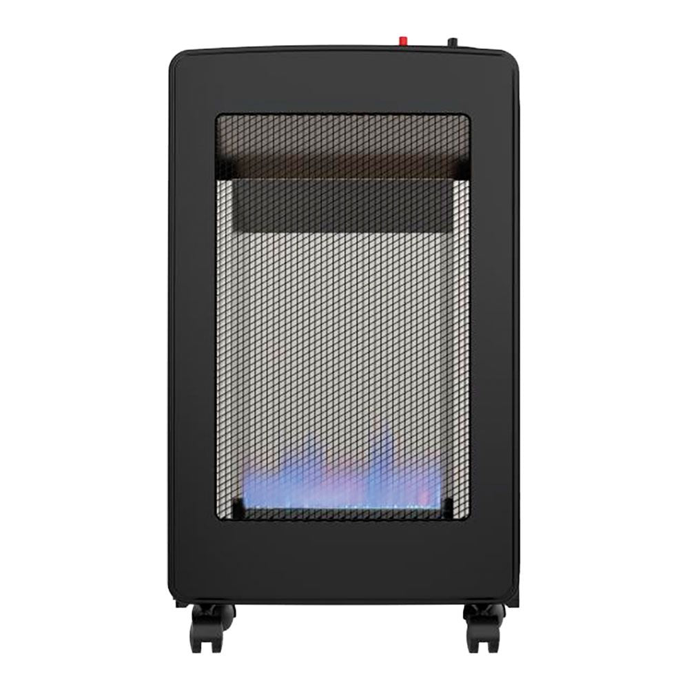 Aquecedor a gÃ¡s para interior fold chama azul fulmo preto comprida_0